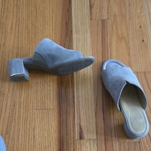 Ara Gray Suede Open-Toe Sandals